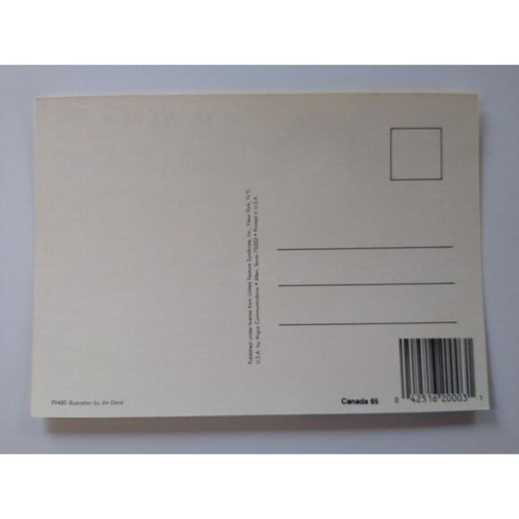 Garfield Cat Postcard Orange Kitten Housework Jim Davis 1978 Continental Unused - Picture 2 of 2